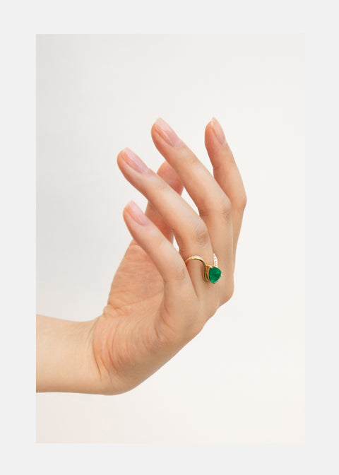 Emerald Trace Oasis Pavé Ring