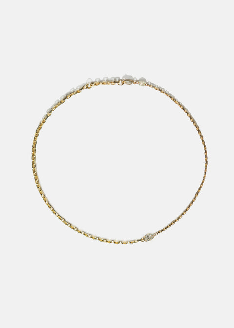 Pear Diamond Crescendo Necklace