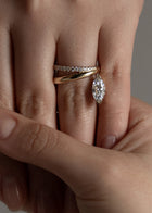 Marquise Double Flare Ring