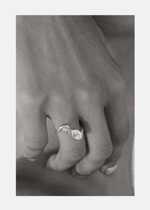 Toi et Moi Pear Diamond Trace Ring