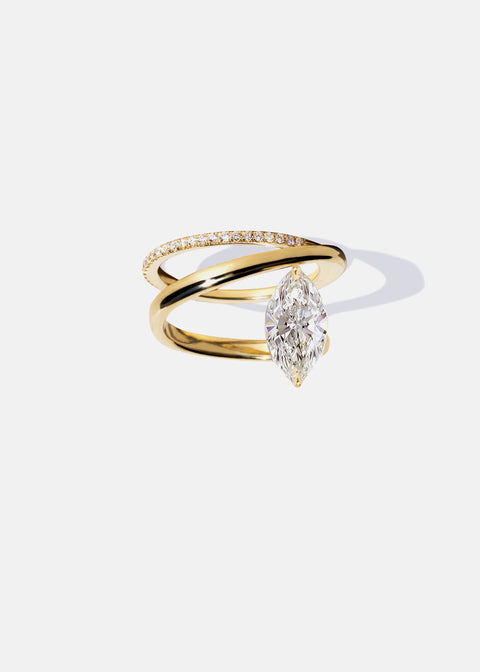 Marquise Double Flare Ring