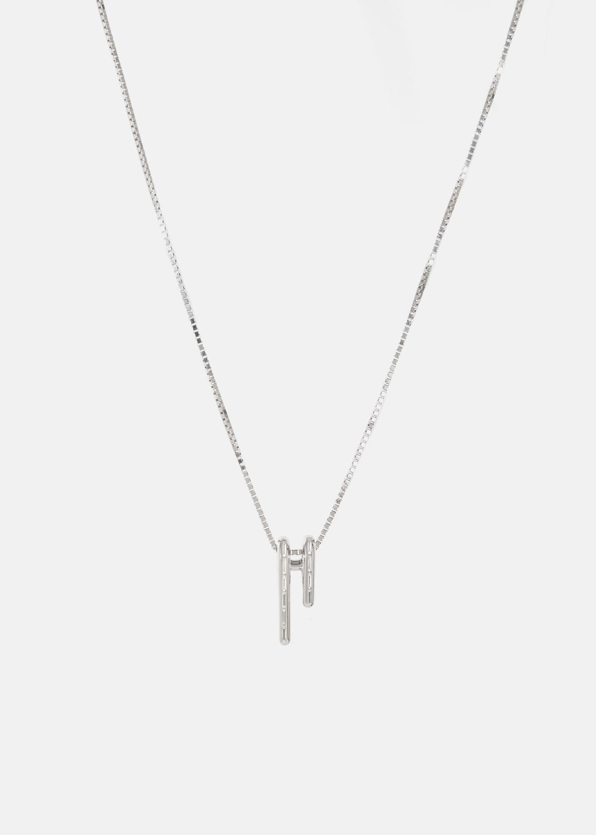 Mono Pendant Necklace - Baguette Diamonds