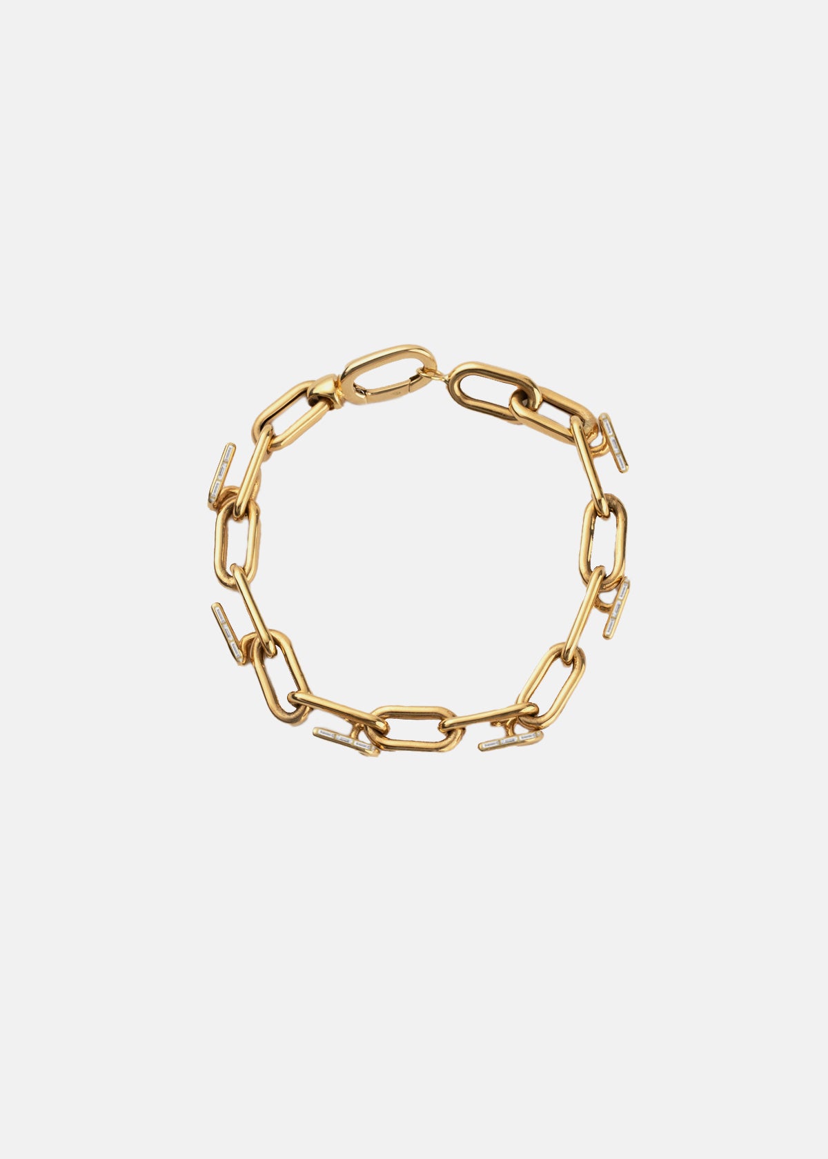 Mono Chain Bracelet - Half Baguette
