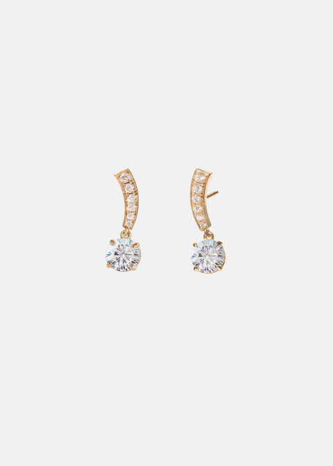 Diamond Serif Swing Earrings