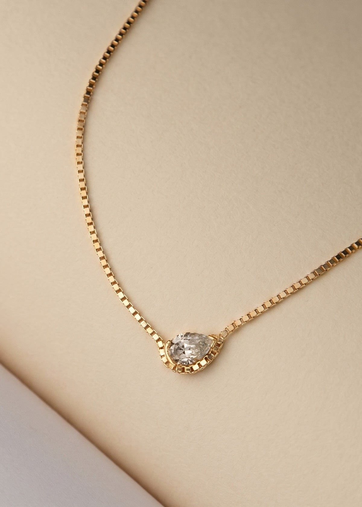 Pear Diamond Trace Necklace