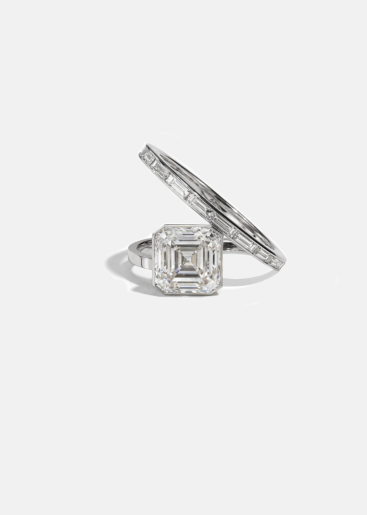 Asscher Crescendo Flare Ring