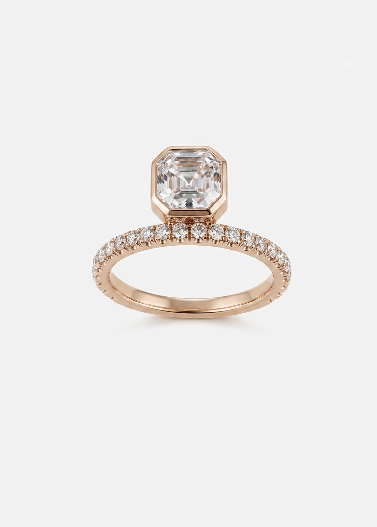 Asscher Diamond Peak Ring