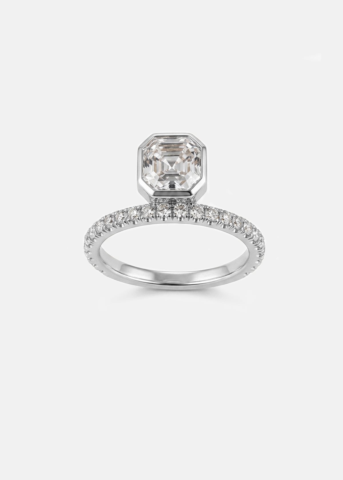 Asscher Diamond Peak Ring