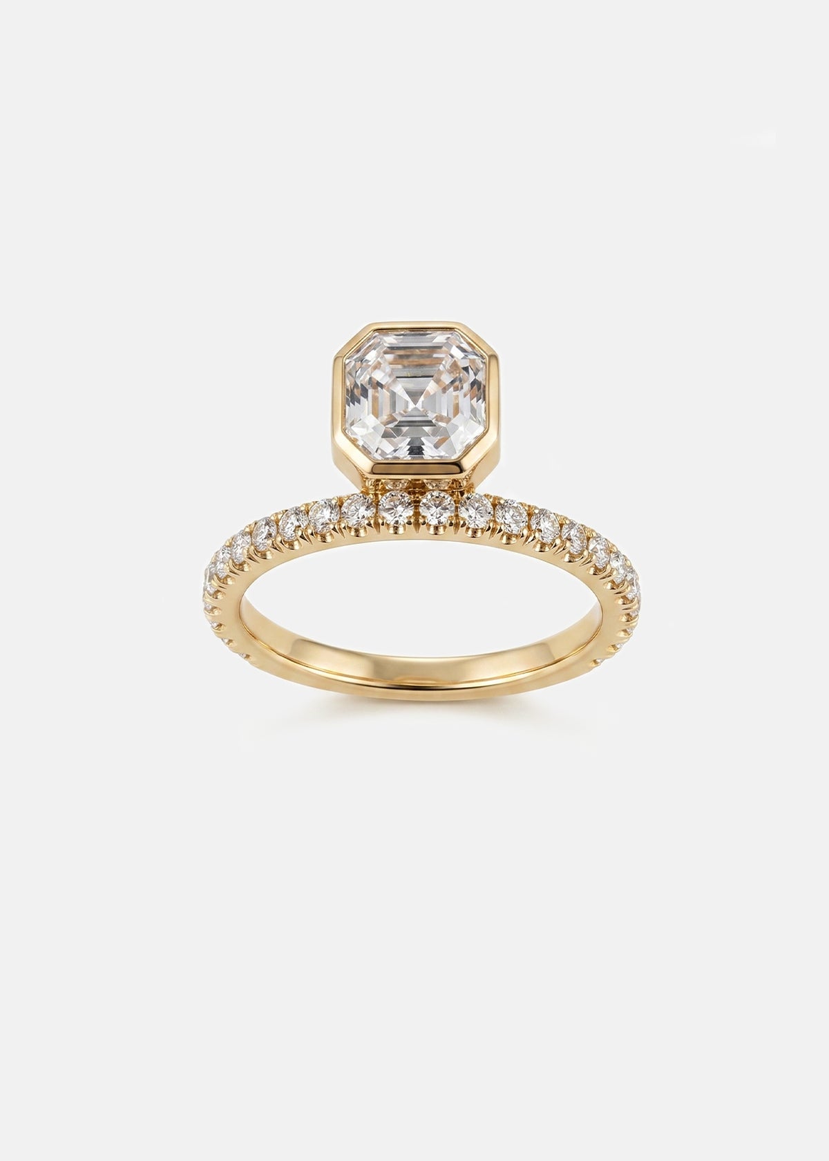 Asscher Diamond Peak Ring