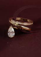 Pear Double Flare Ring