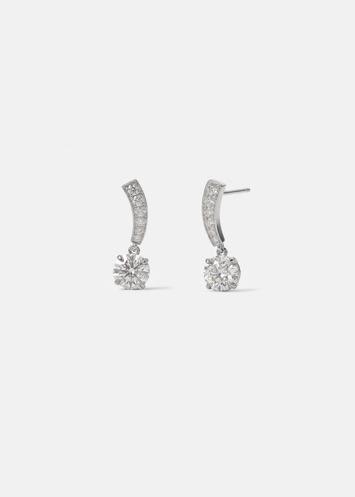 Diamond Serif Swing Earrings