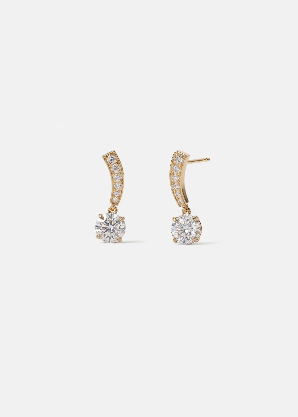 Diamond Serif Swing Earrings