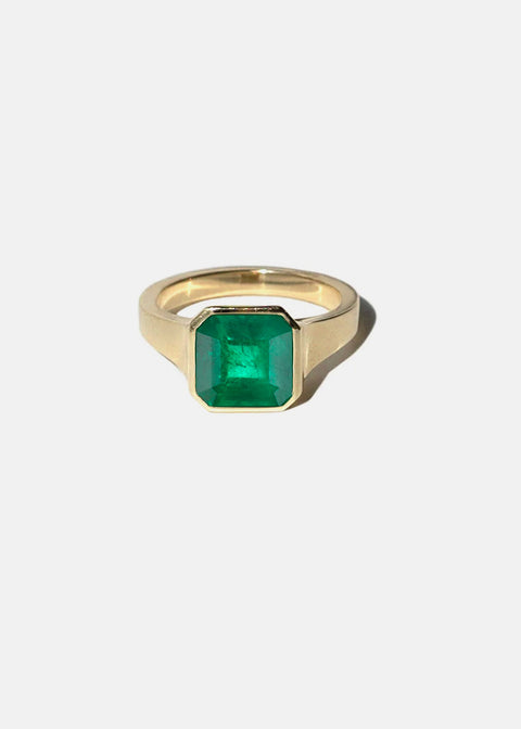 Asscher Emerald Cosma Ring