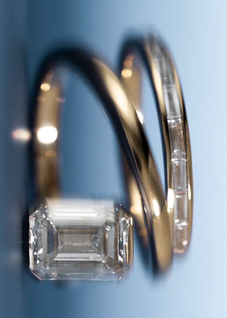 Emerald Double Flare Ring