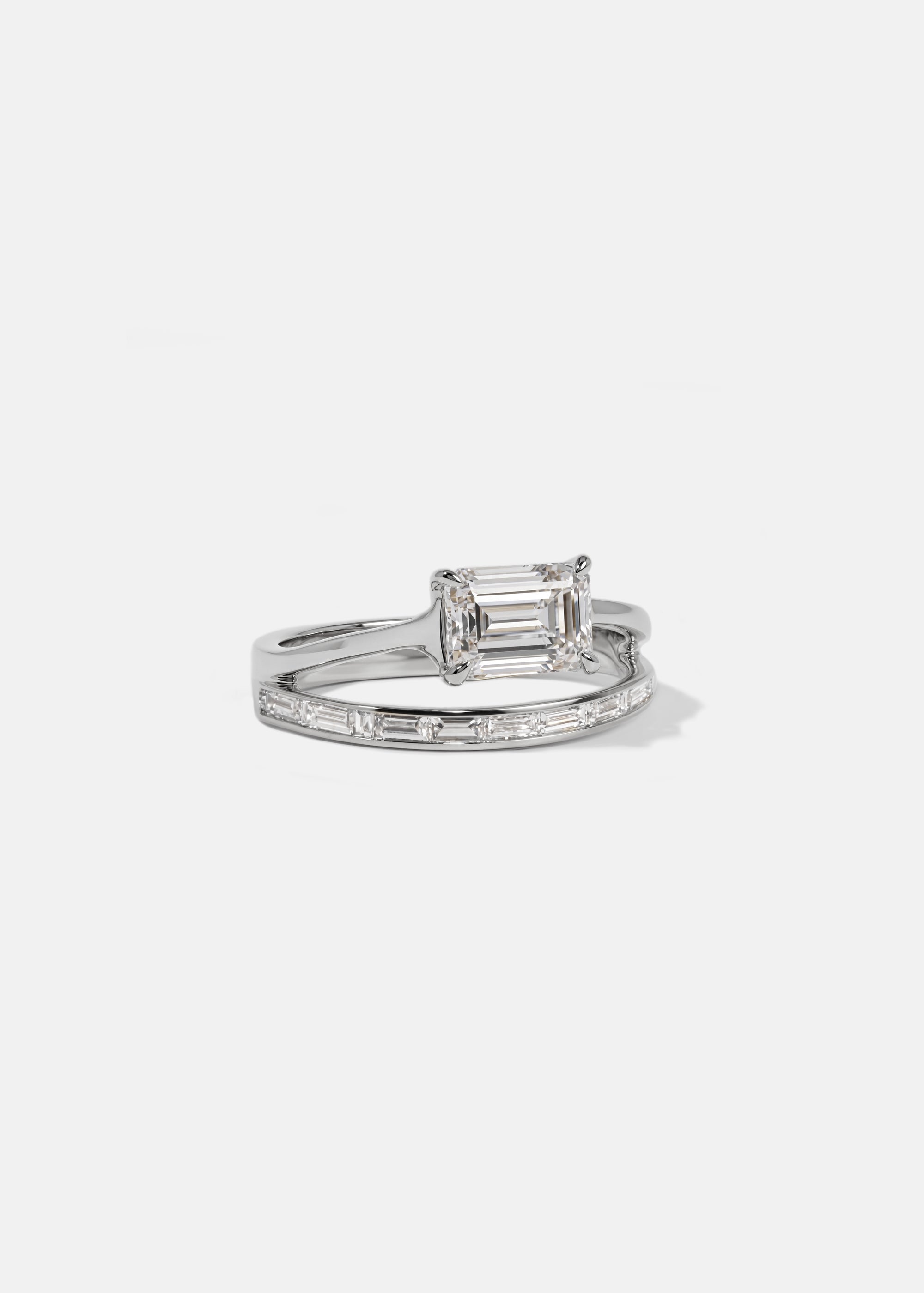 Emerald Sunset Baguette Ring