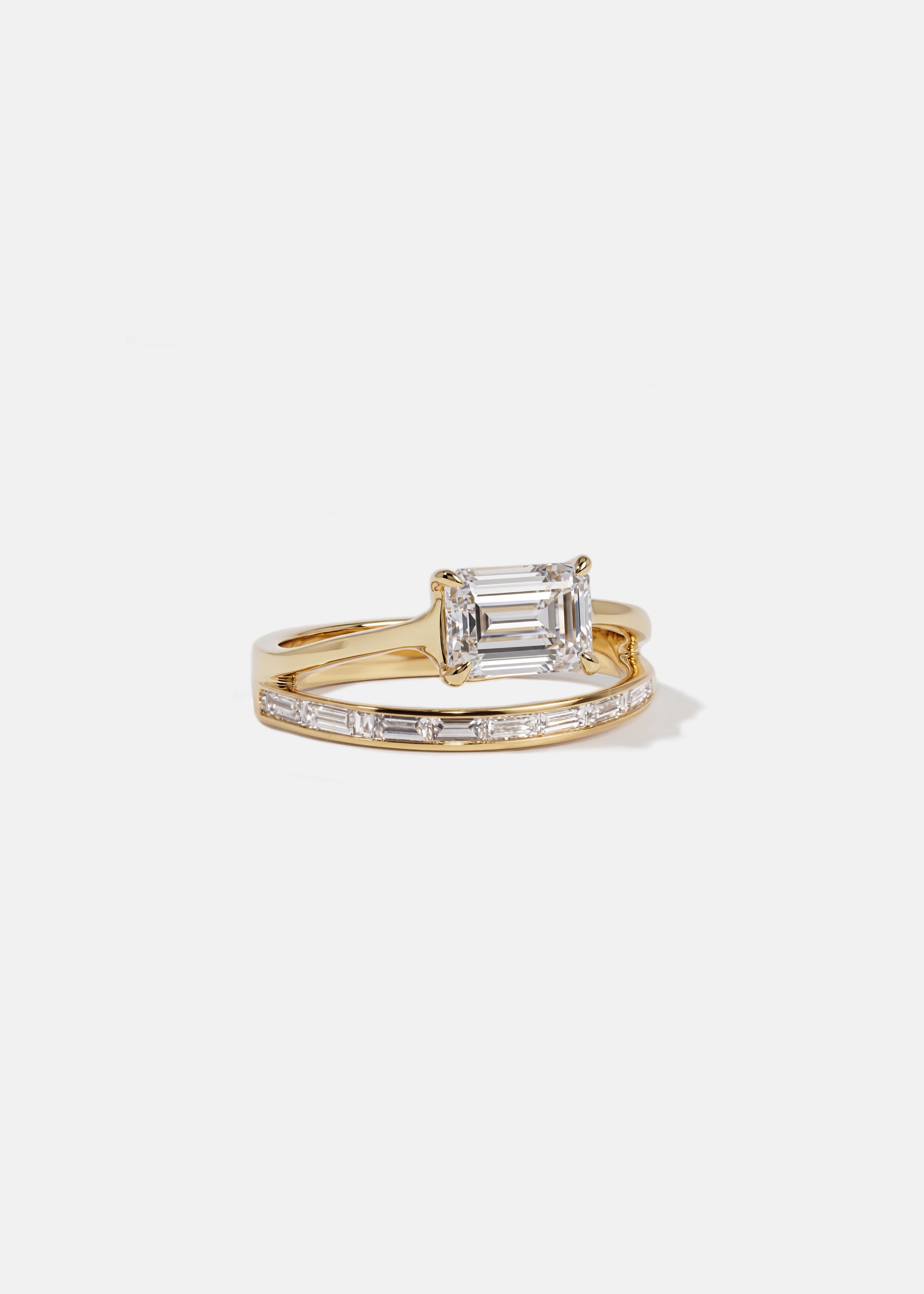 Emerald Sunset Baguette Ring