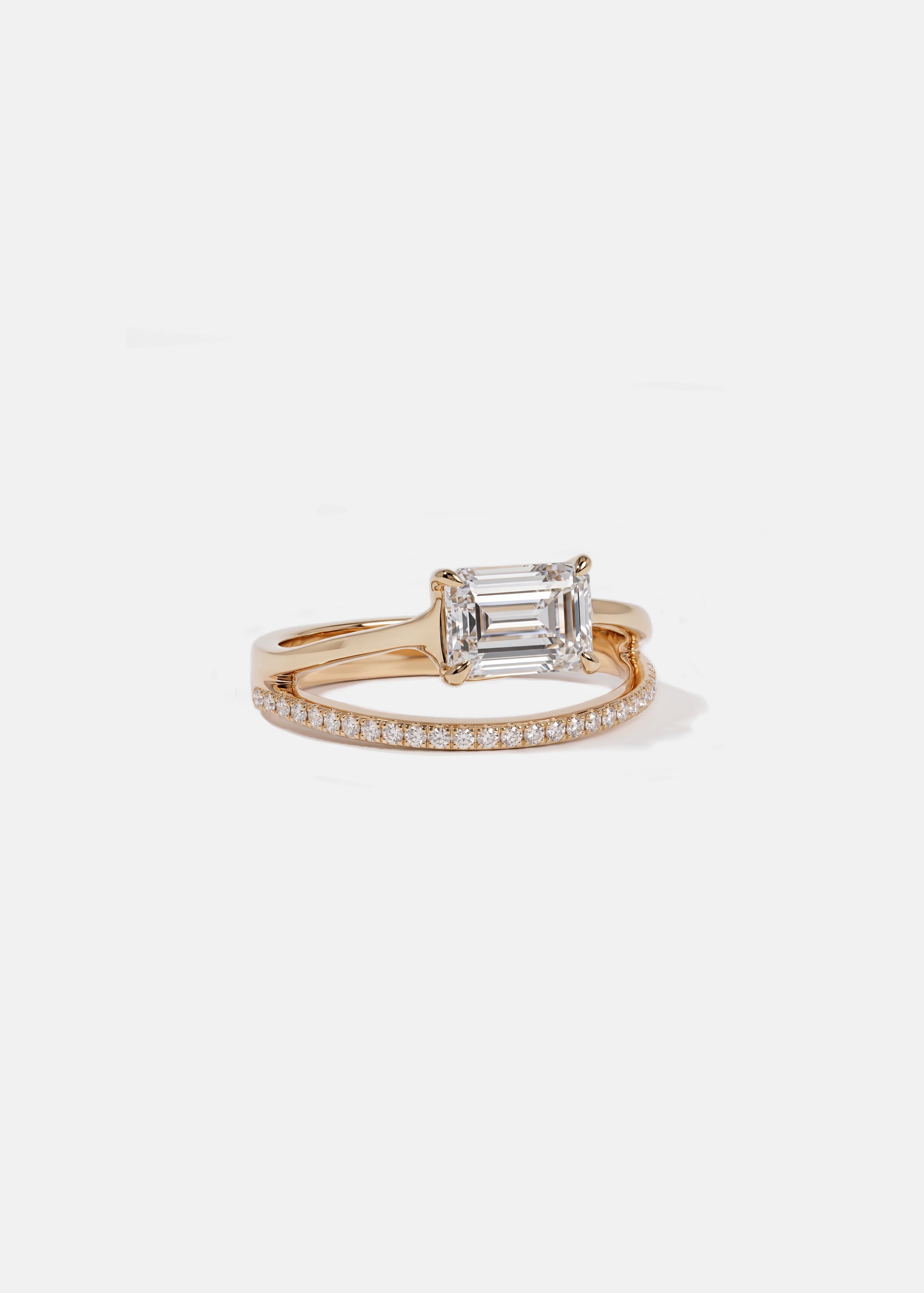 Emerald Sunset Pavé Ring