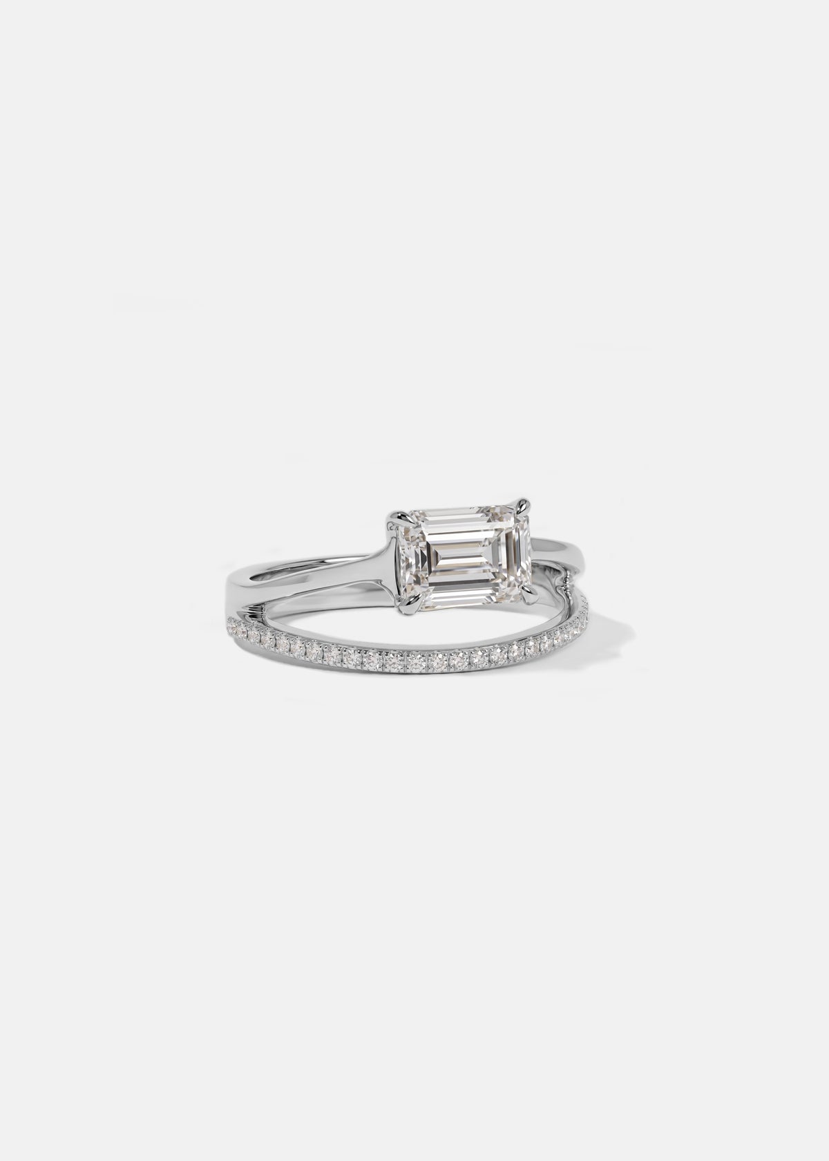 Emerald Sunset Pavé Ring