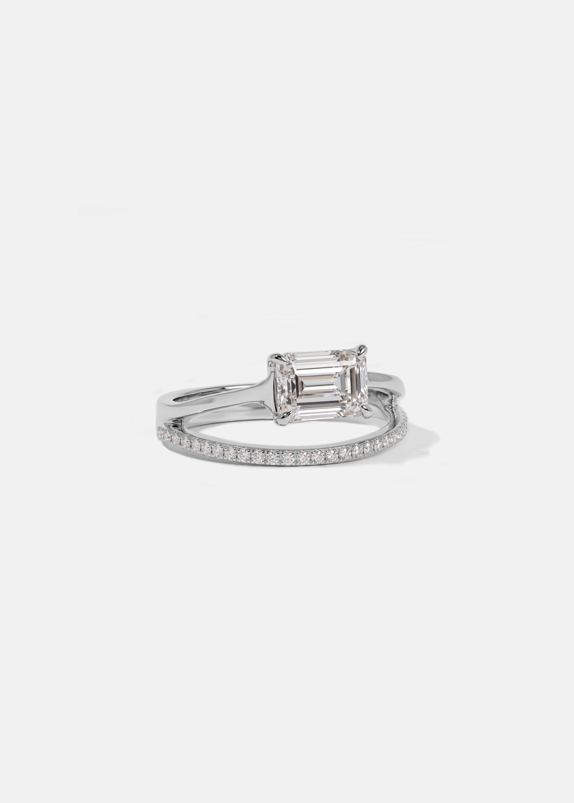 Emerald Sunset Pavé Ring