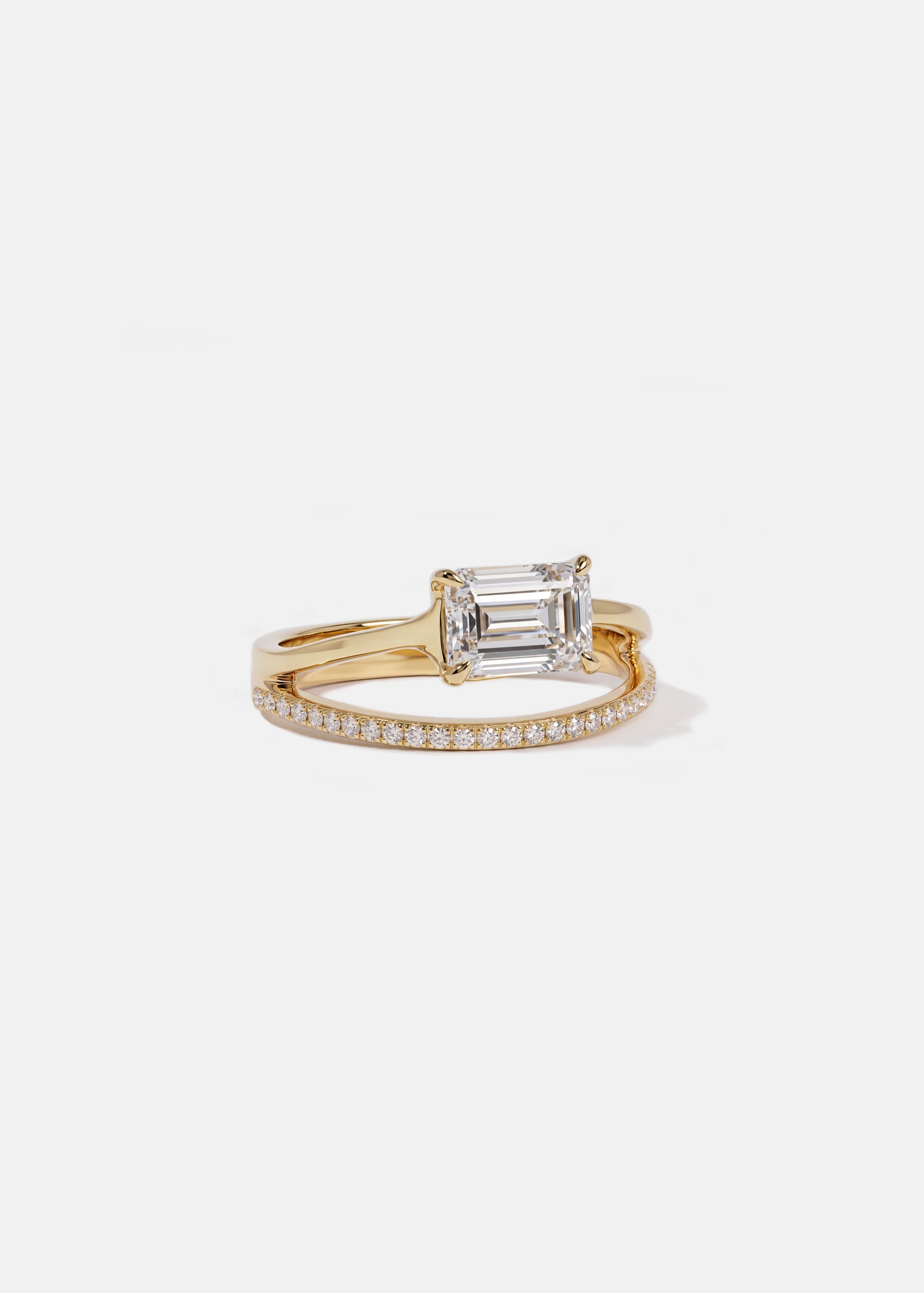 Emerald Sunset Pavé Ring