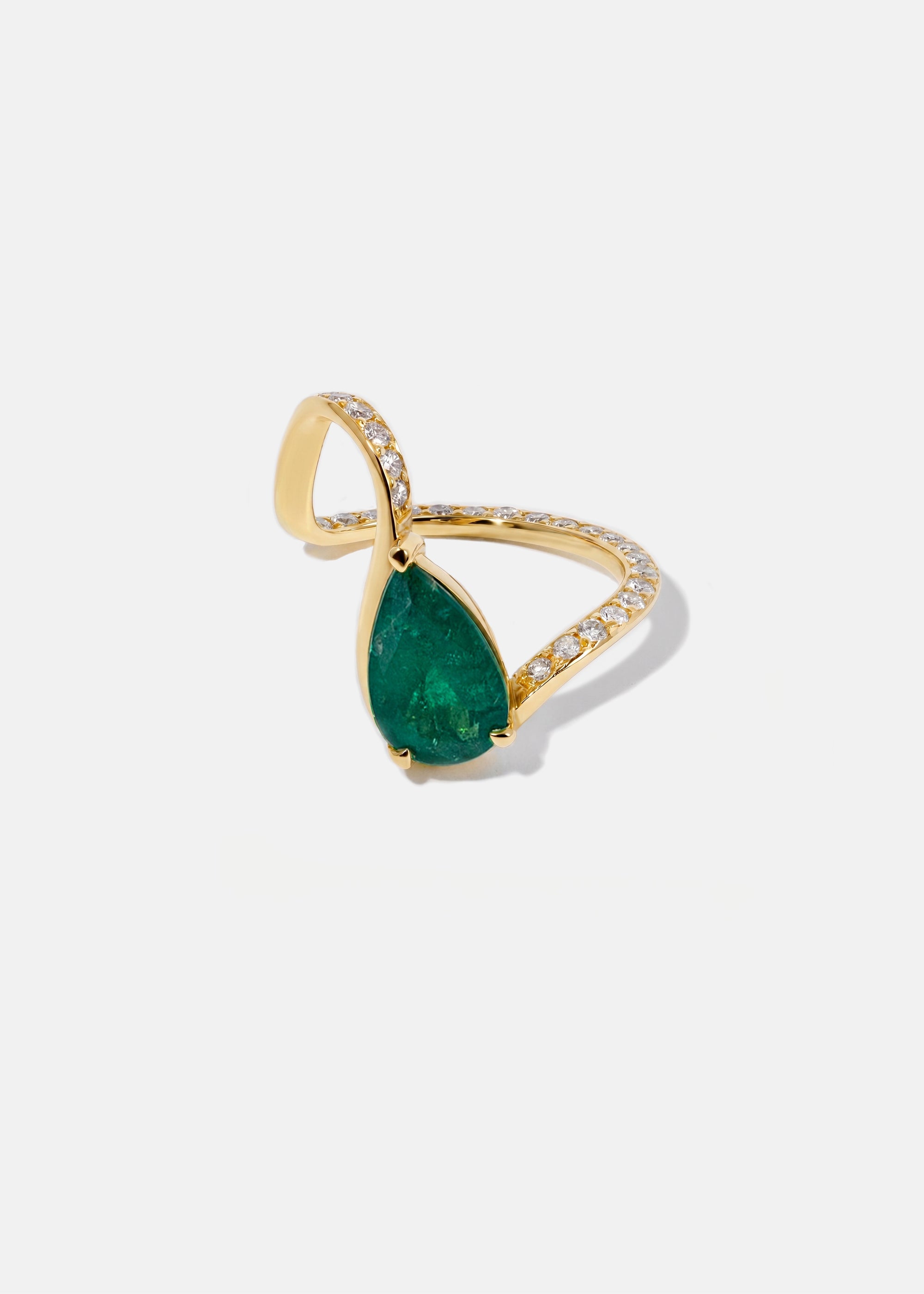 Emerald Trace Oasis Pavé Ring
