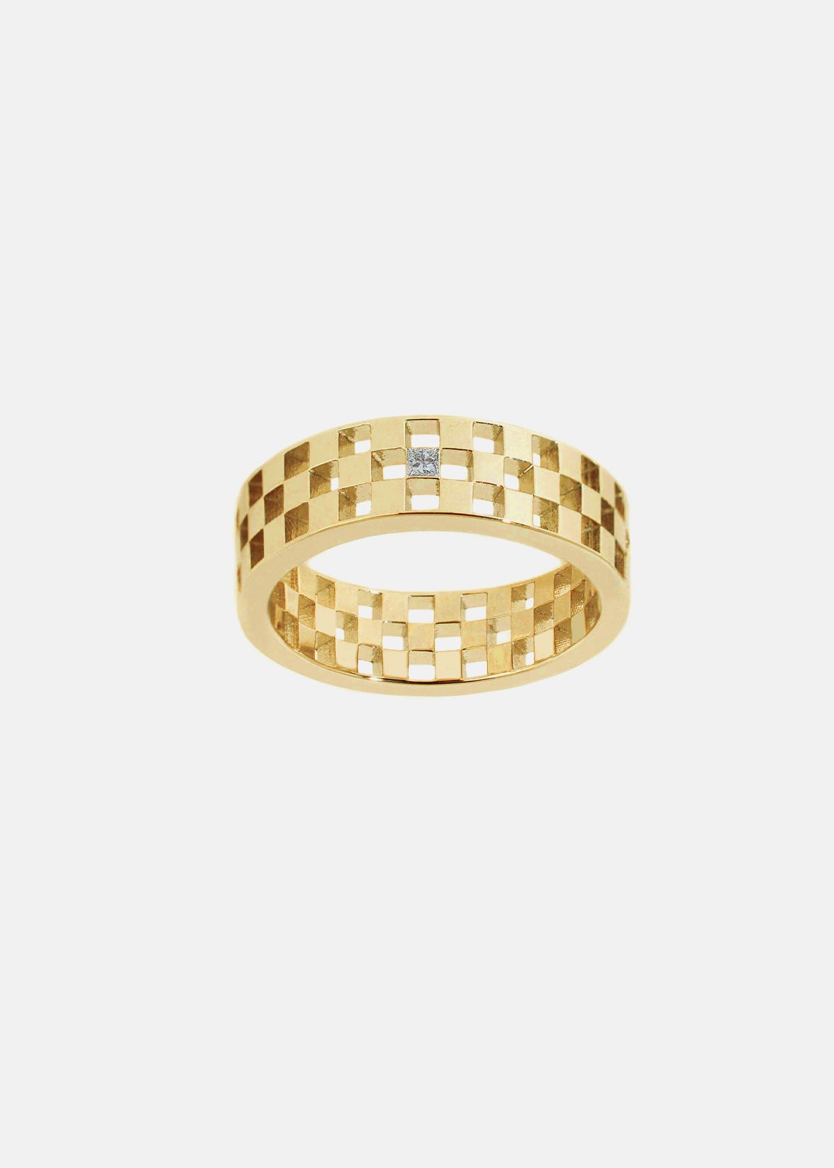Grande Framed Anerise Ring - Single Diamond