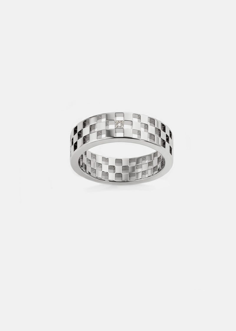 Grande Framed Anerise Ring - Single Diamond