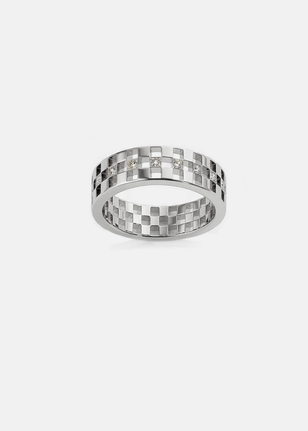 Grande Anerise Diamond Framed Band - Single Row