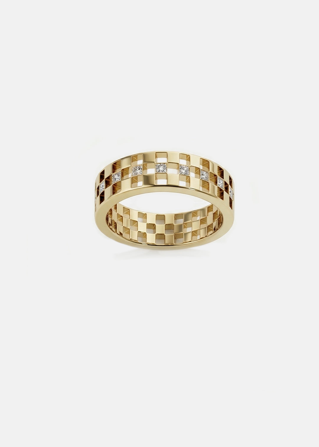 Grande Anerise Diamond Framed Band - Single Row