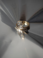 Radiant Diamond Peak Ring