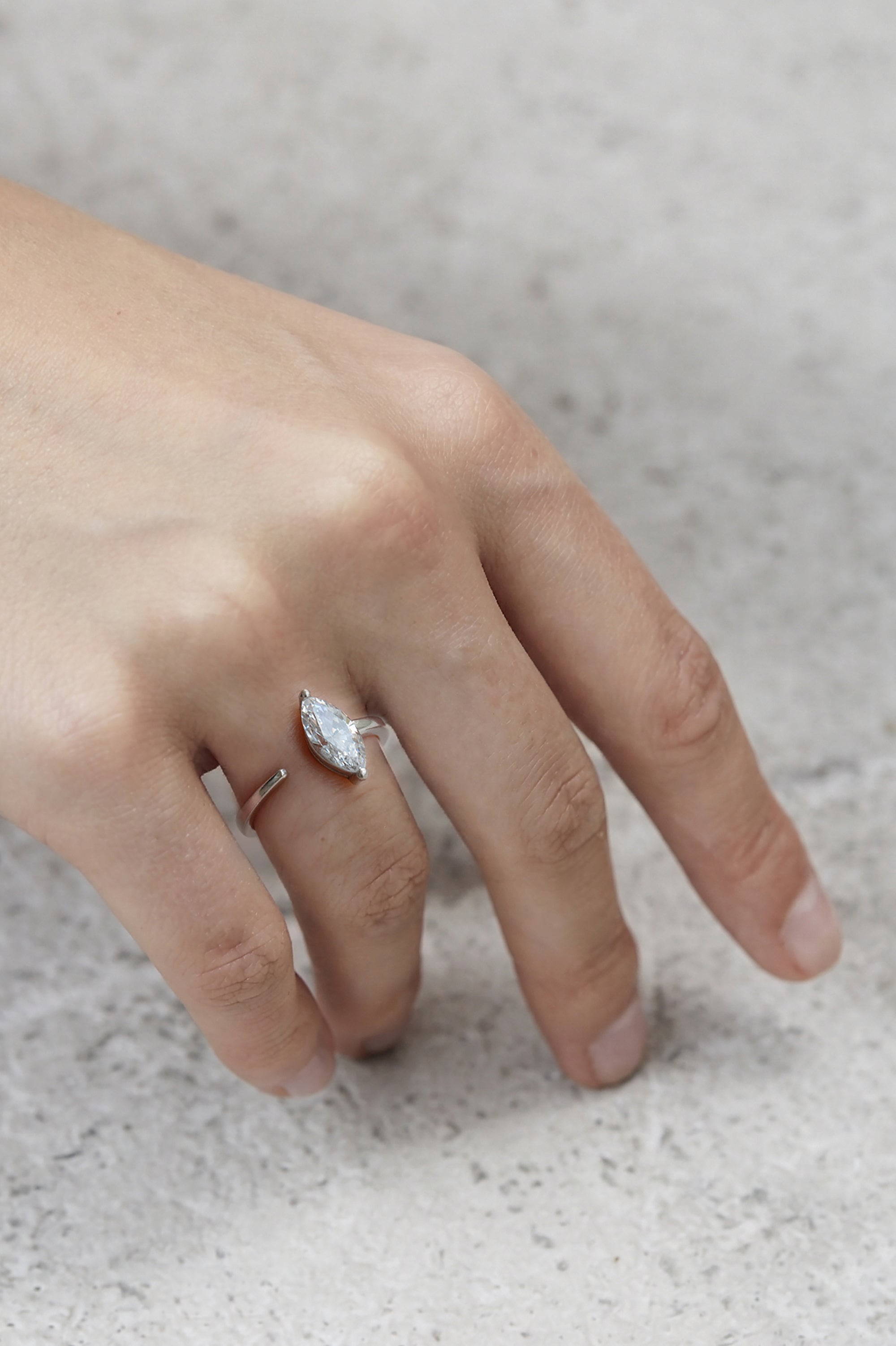 Marquise Crescendo Ring