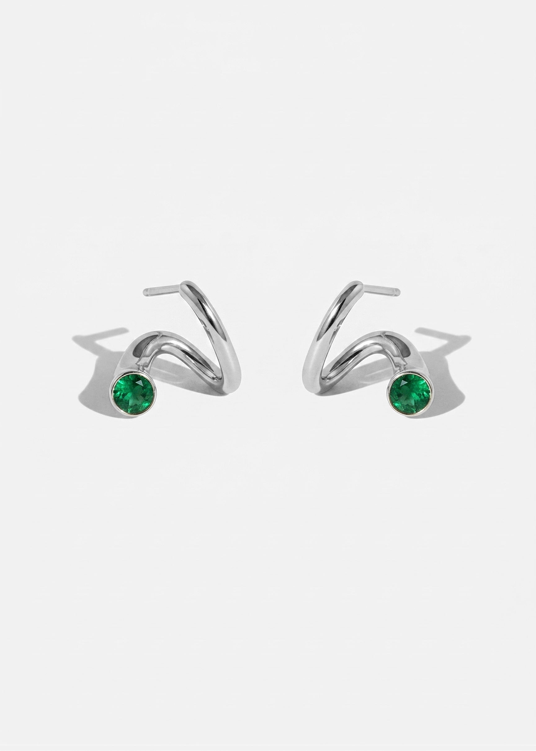 Mini Emerald Crescendo Earring