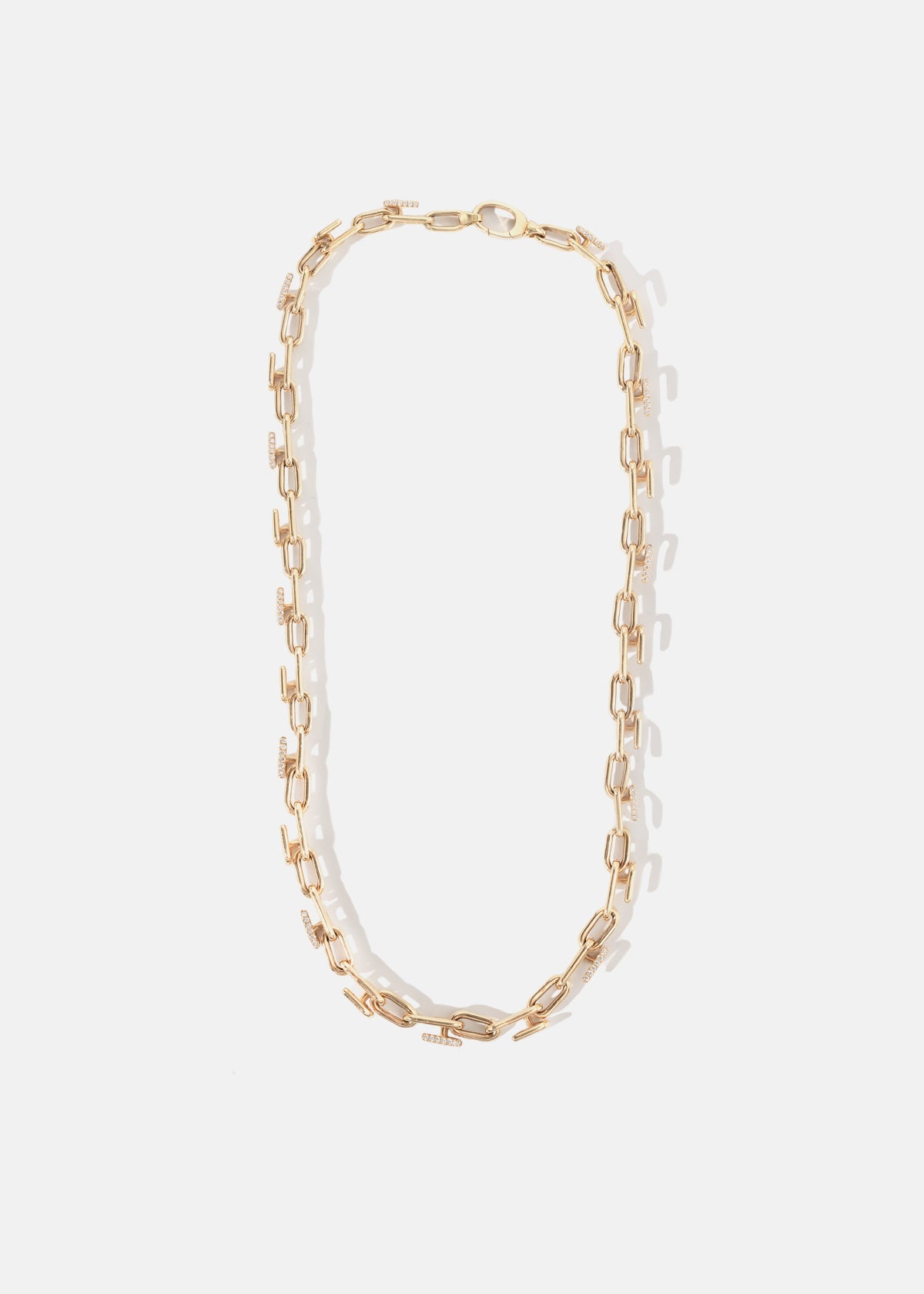 Mono Half Pavé Chain Necklace