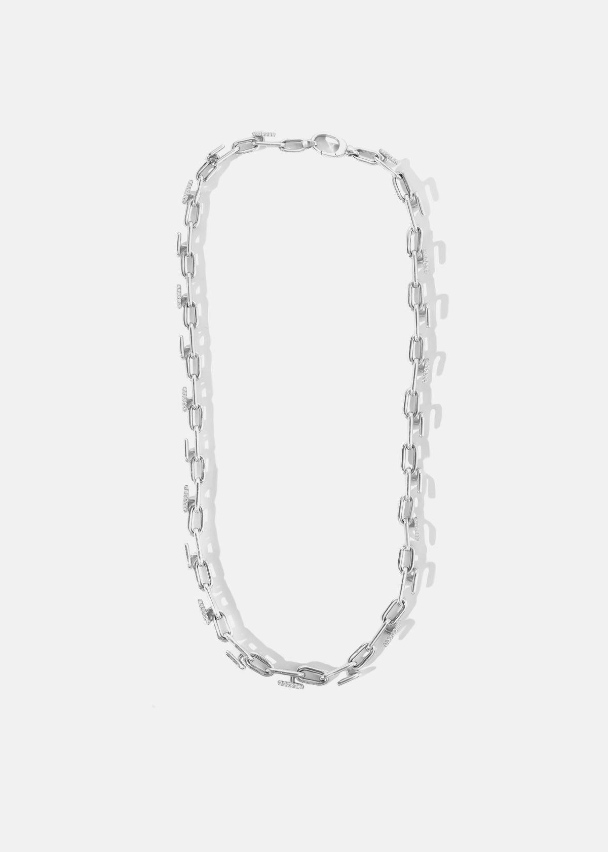 Mono Half Pavé Chain Necklace