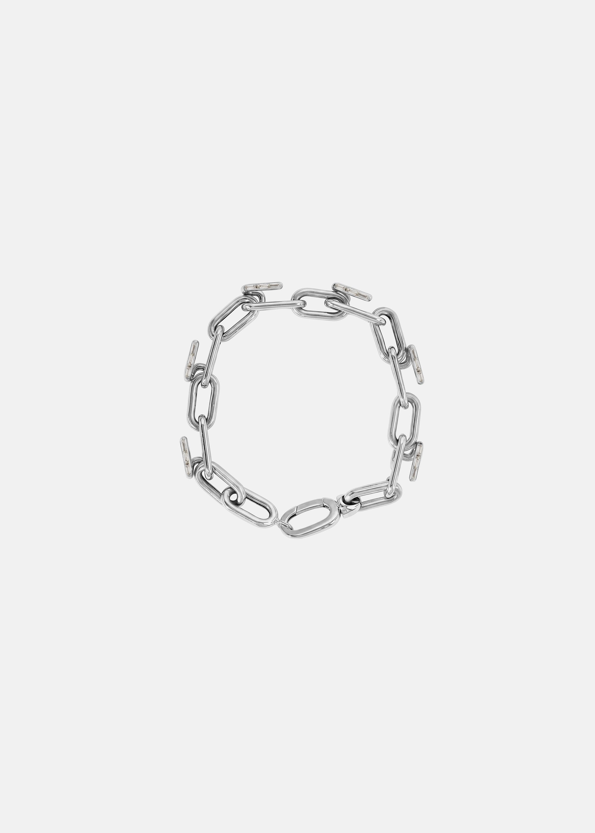 Mono Chain Bracelet - Half Baguette