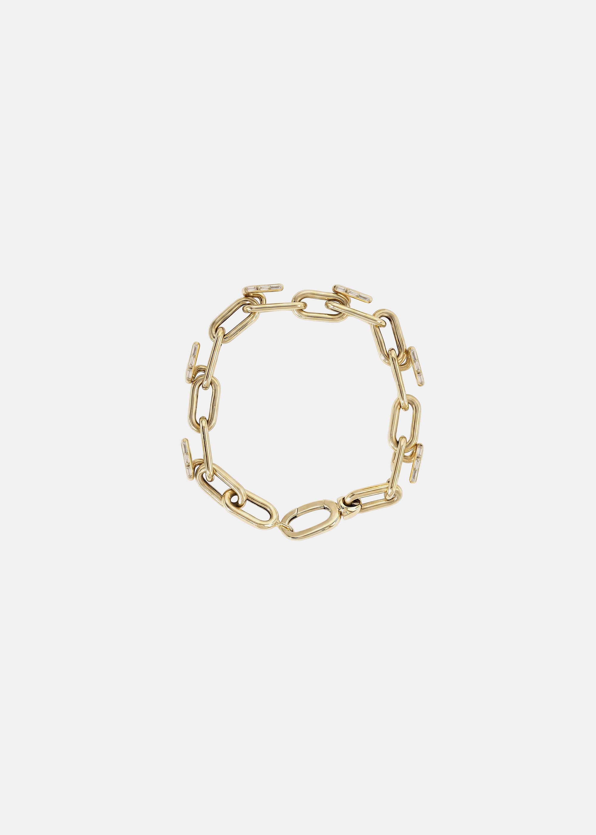 Mono Chain Bracelet - Half Baguette