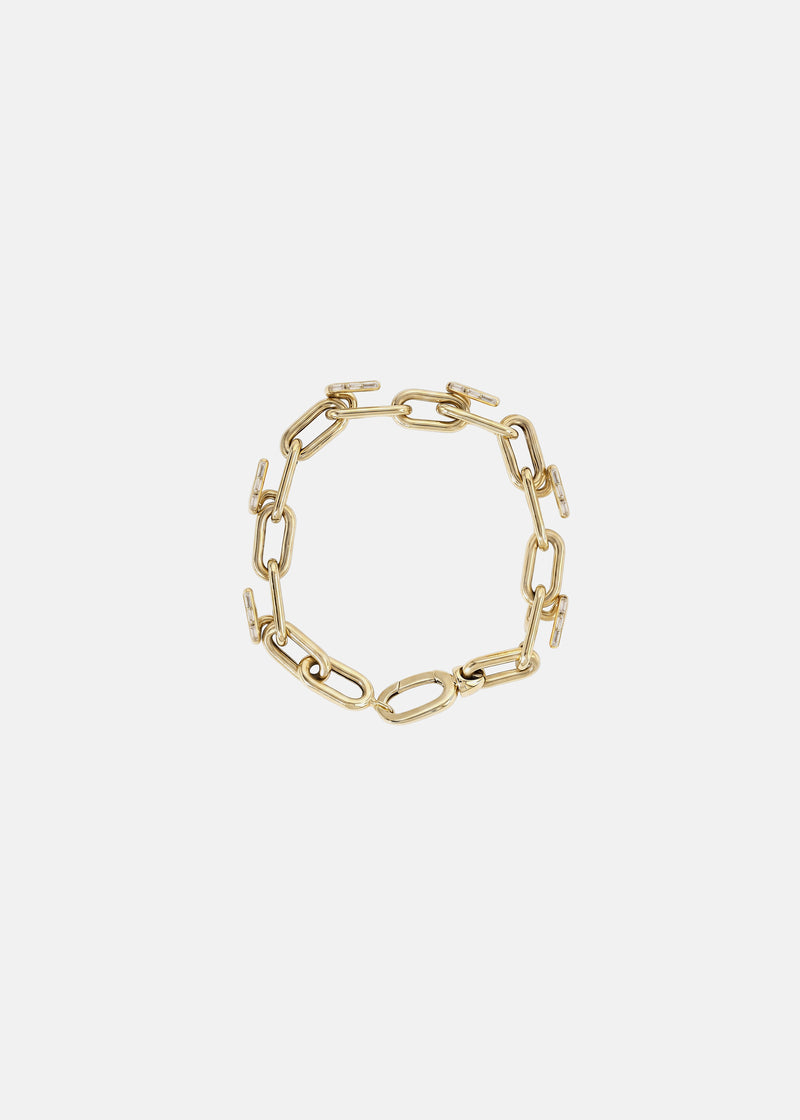 Mono Chain Bracelet - Half Baguette
