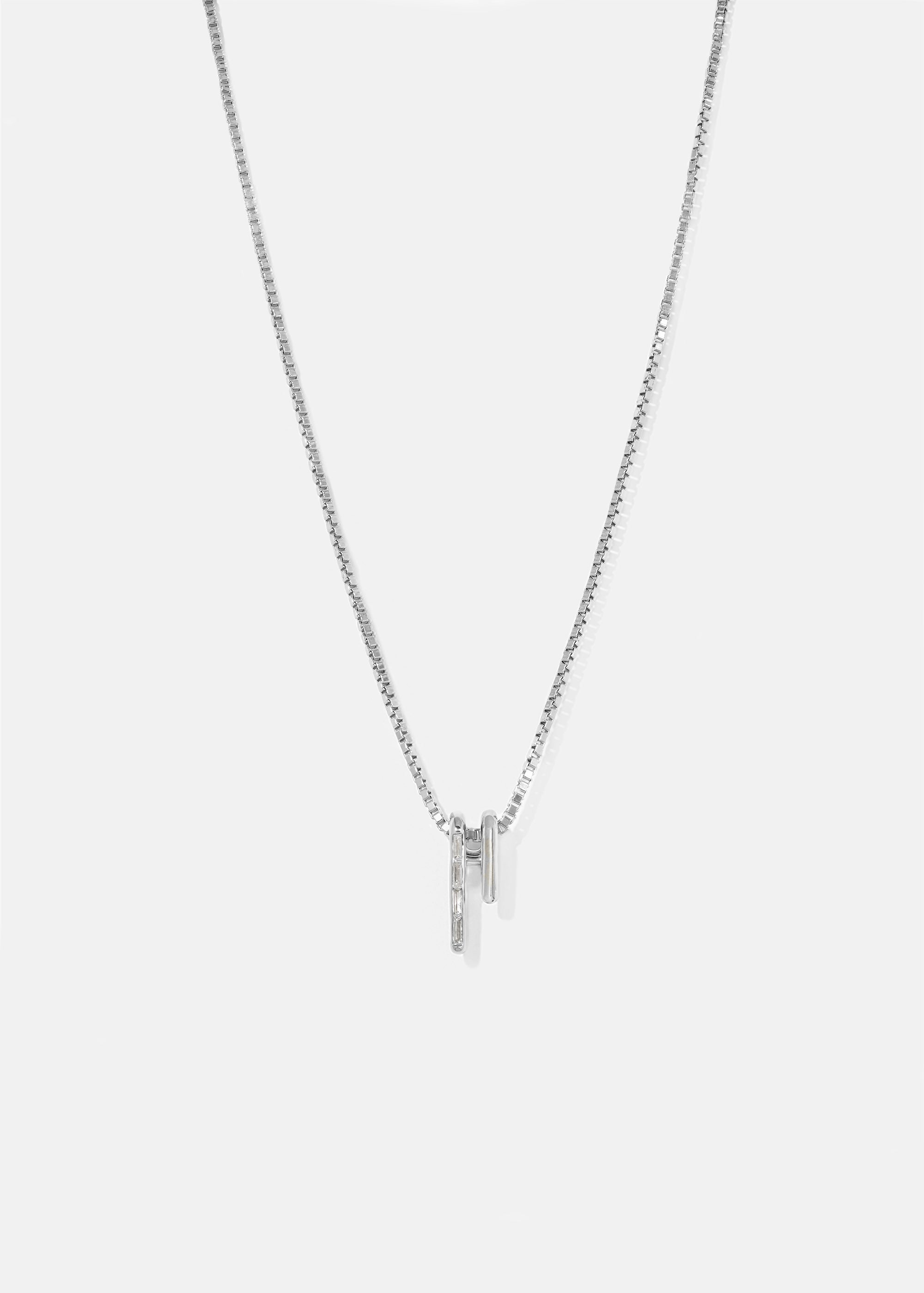 Mono Pendant - Half Baguette Diamonds