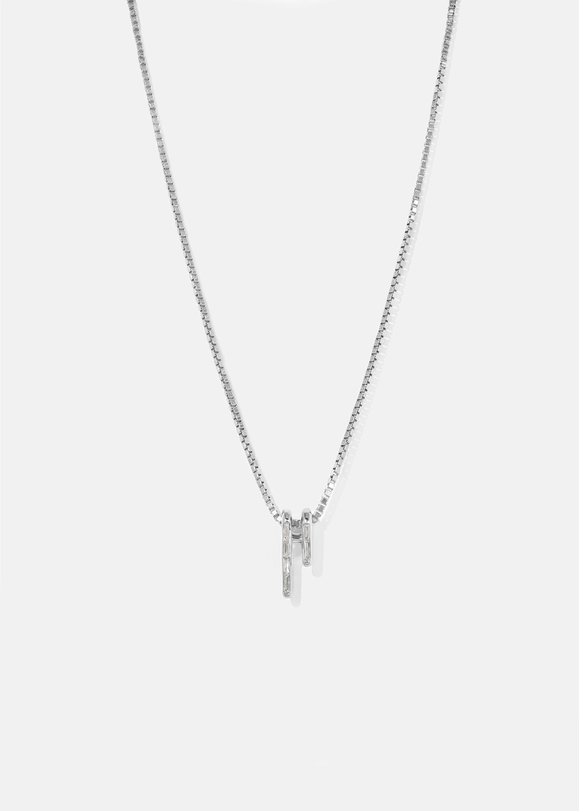 Mono Pendant - Baguette Diamonds