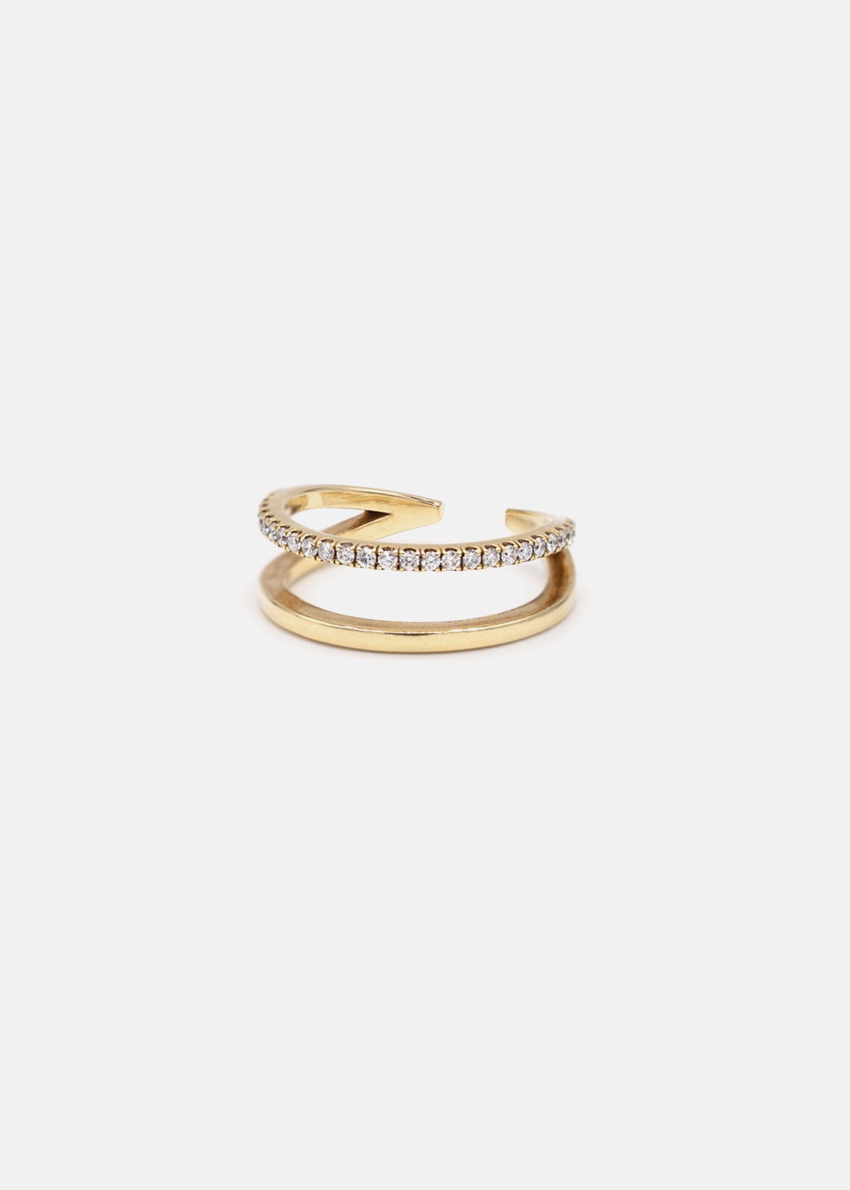 Open Duét Pavé Band