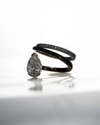 Pear Double Flare Ring