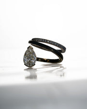 Pear Double Flare Ring