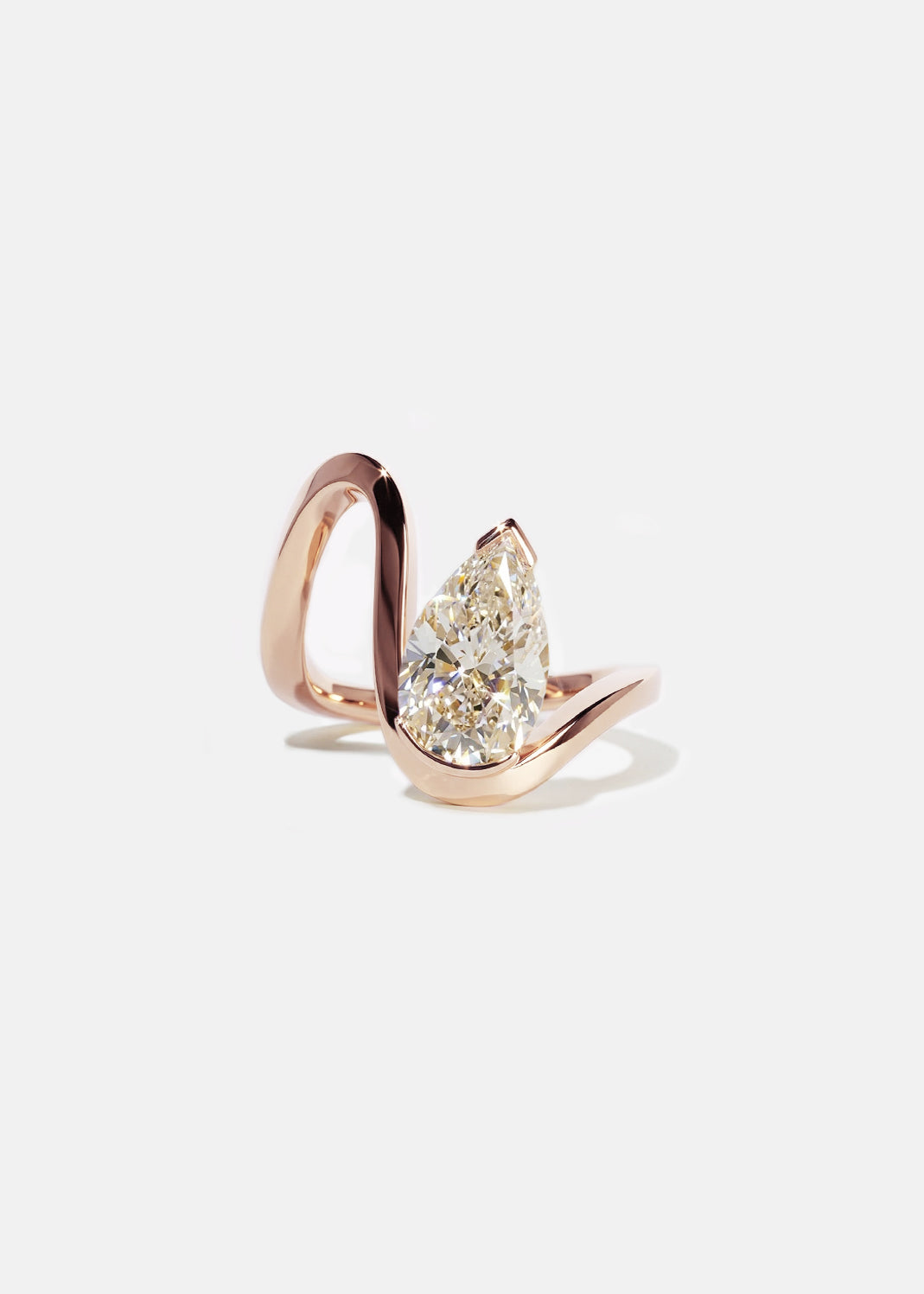 Floating Diamond Trace Ring
