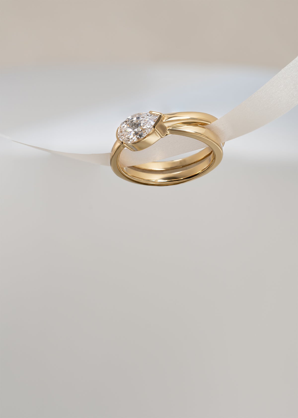 Pear Diamond Infinity Ring