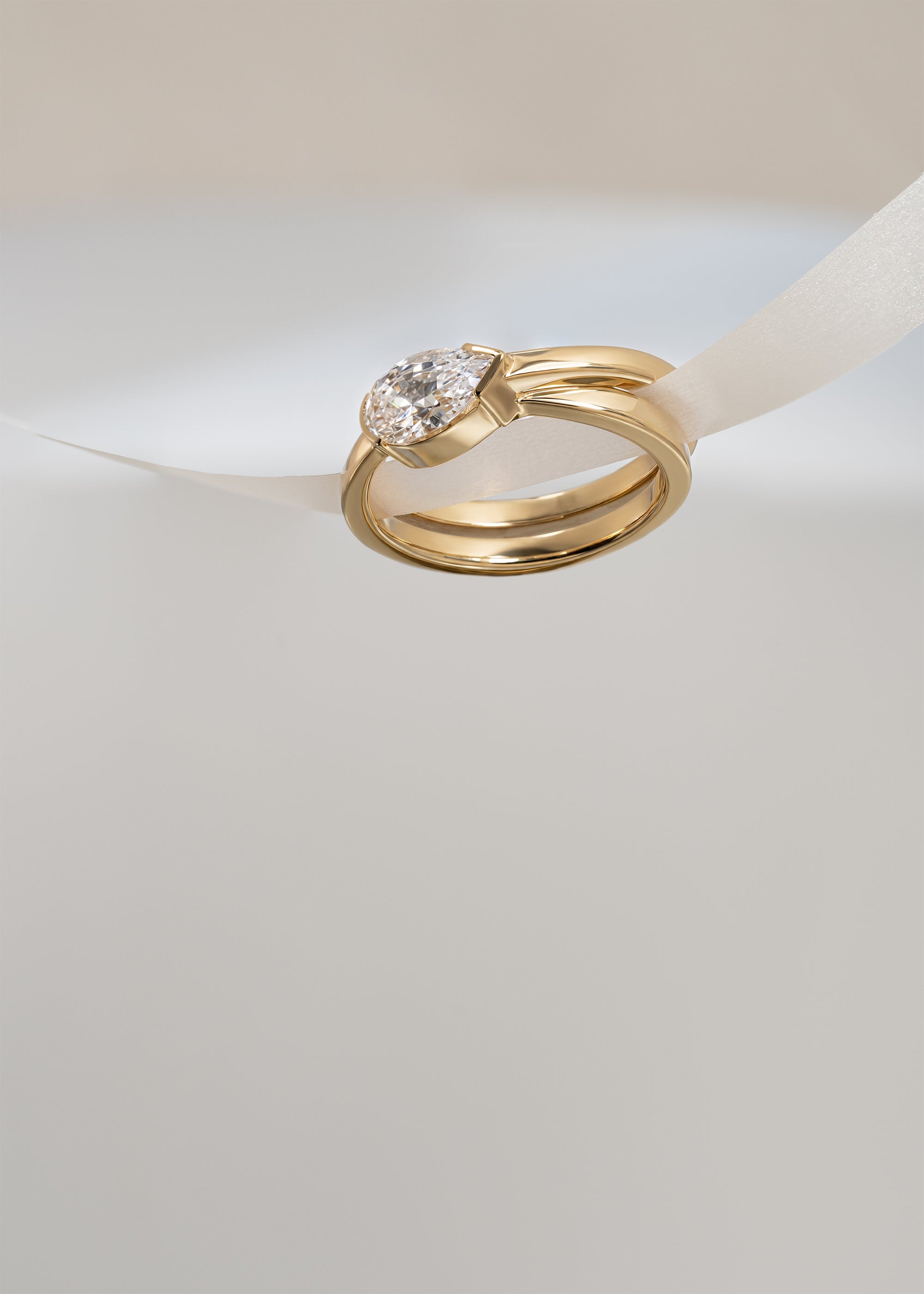 Pear Diamond Infinity Ring