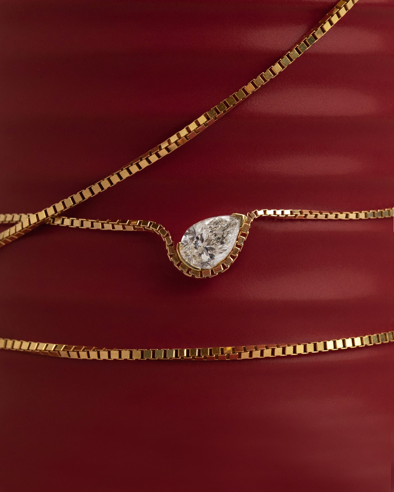 Pear Diamond Trace Necklace