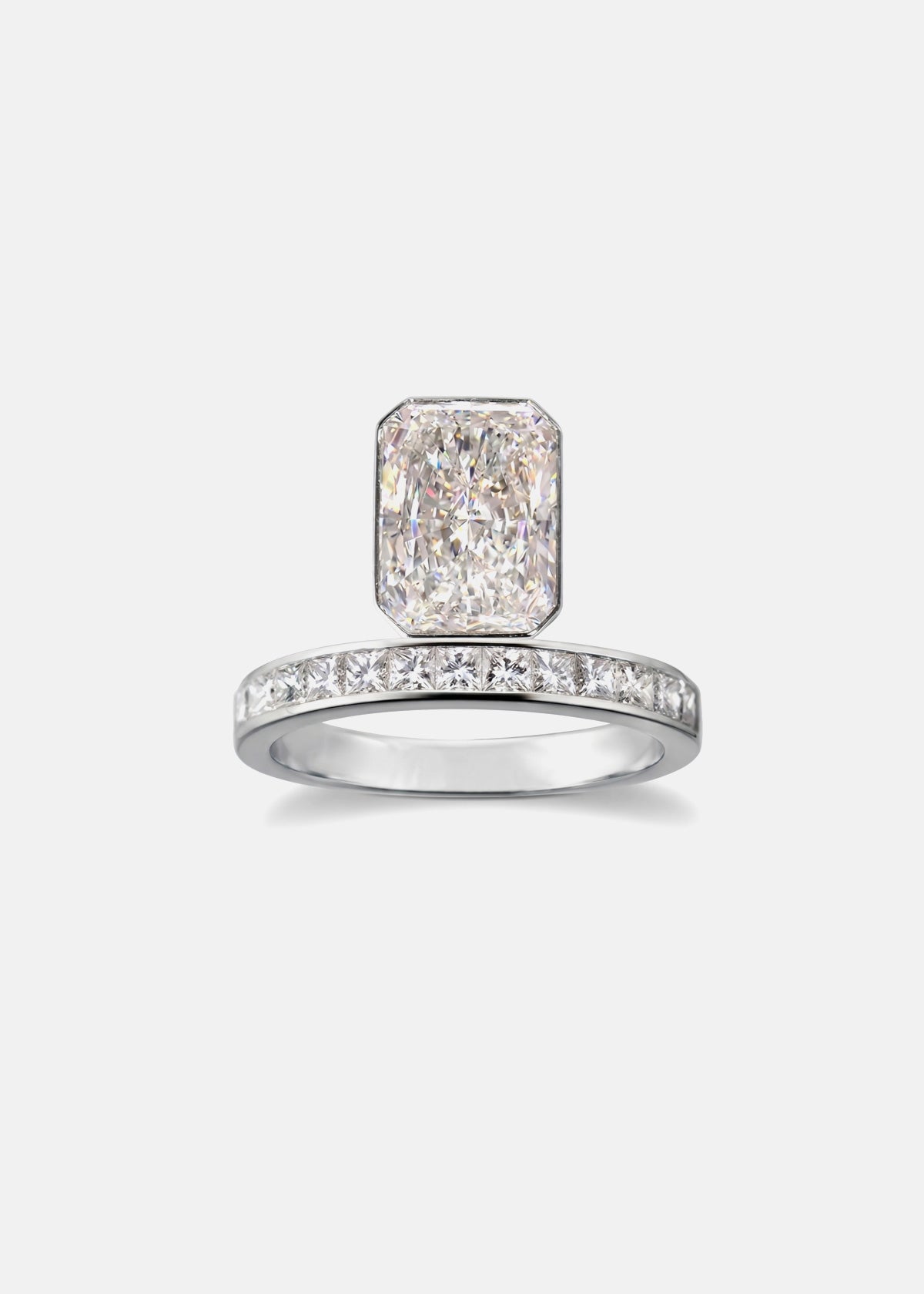 Radiant Diamond Peak Ring
