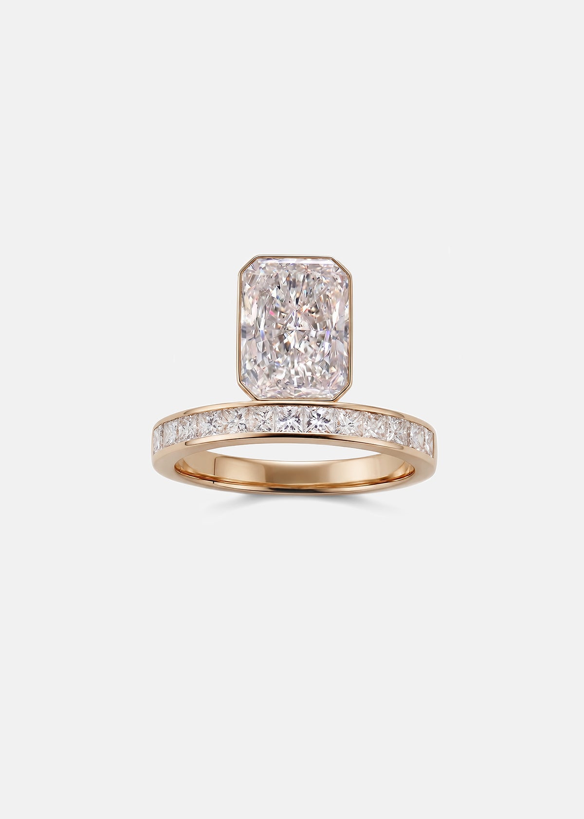 Radiant Diamond Peak Ring