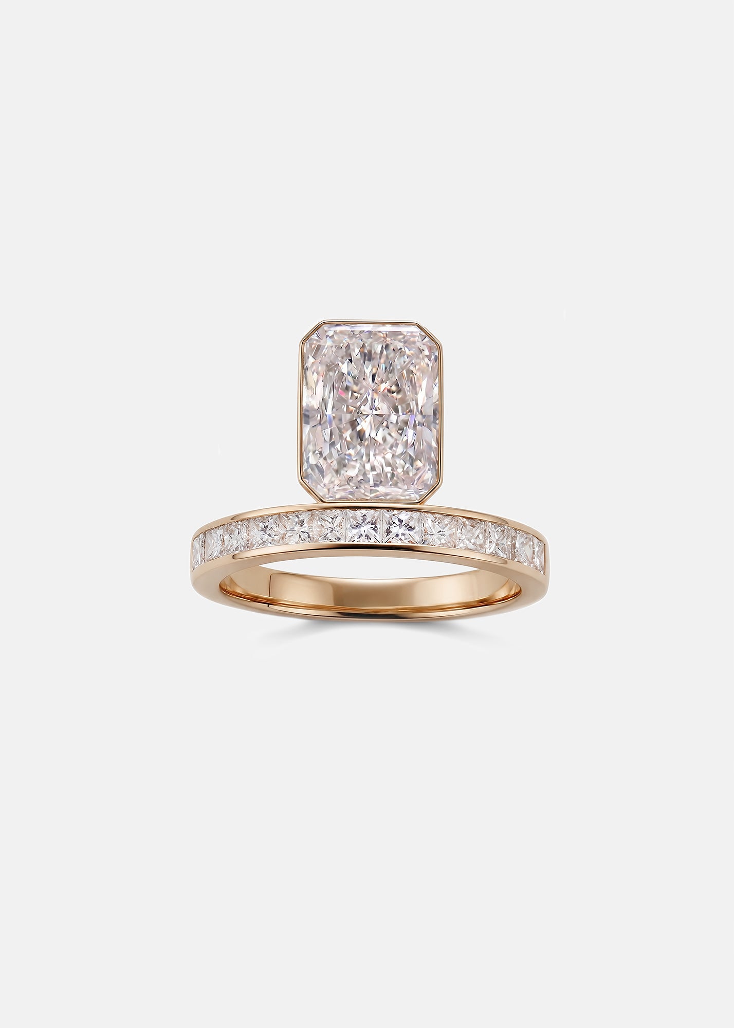 Radiant Diamond Peak Ring