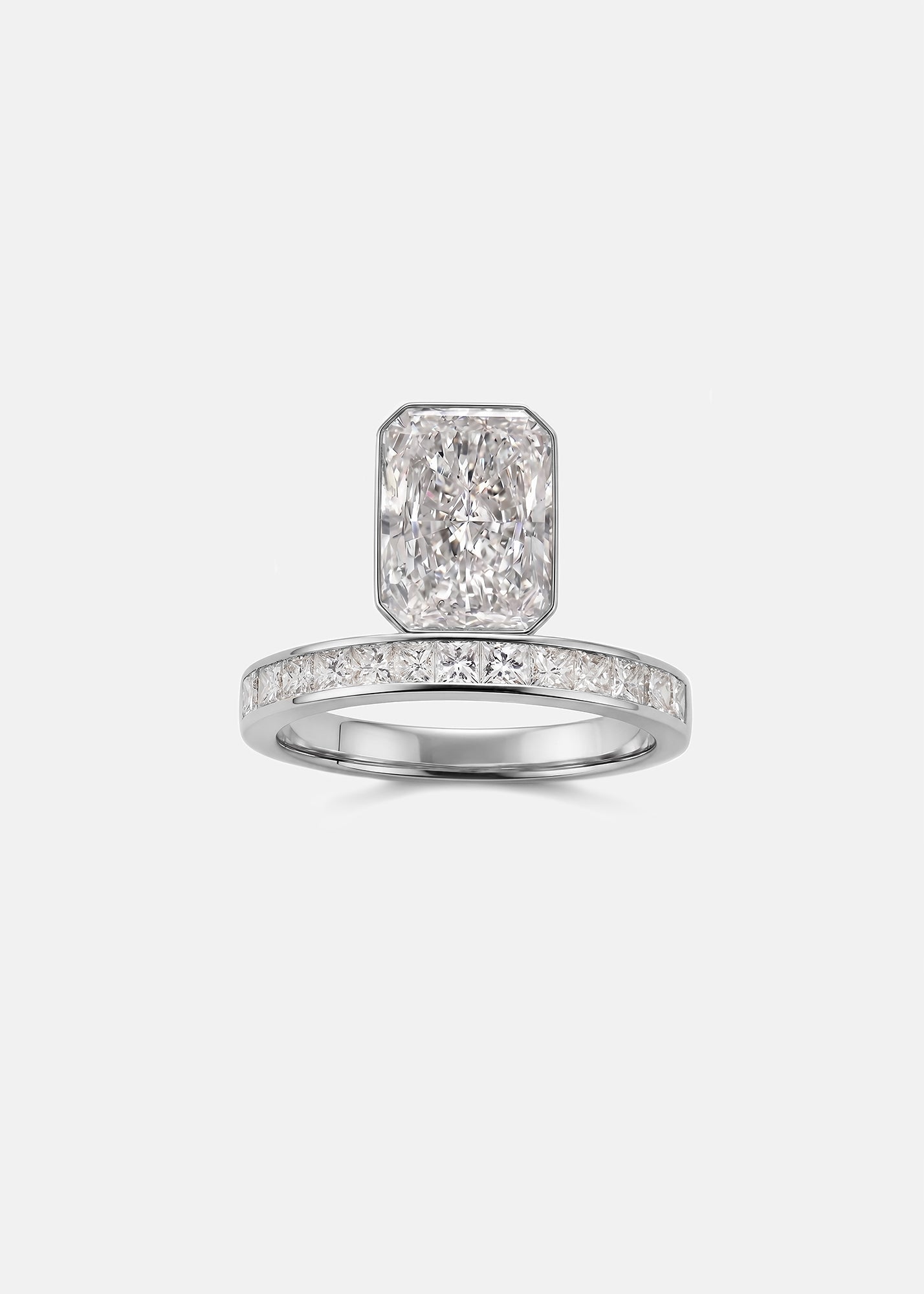 Radiant Diamond Peak Ring